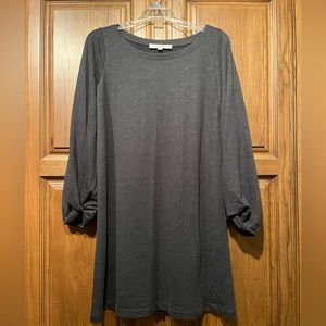 Gray, long sleeve dress.